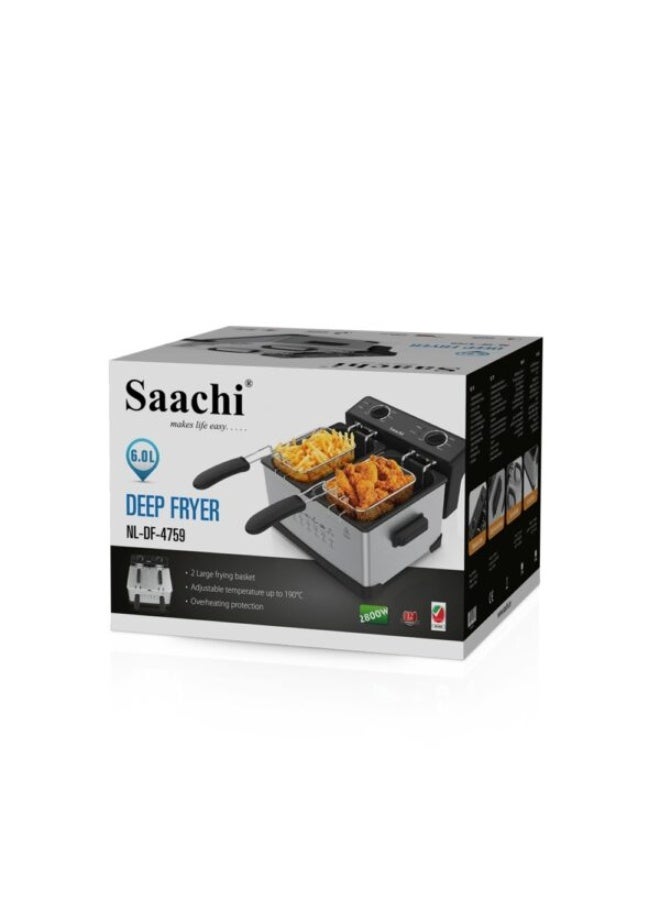 Saaachi Saachi 6-Litres Double Deep Fryer NL-DF-4759-BK - Image 5
