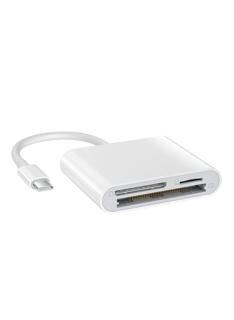 KASTWAVE USB C CF/SD/TF Card Reader 3 in 1, Compact Flash Reader 3-Slot Memory Card Adapter for Type-C Device Supports Micro SD Memory Card Compatible with MacBook Pro/Air M1 iPad Pro Android Galaxy S20 S21U  - Image 1