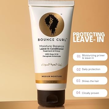 Bounce Curl كريم تمليس بونس كيرل برايمر لتصفيف الشعر توازن الرطوبة بلسم بدون شطف 6 أونصات 177 مل - Image 3