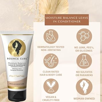 Bounce Curl كريم تمليس بونس كيرل برايمر لتصفيف الشعر توازن الرطوبة بلسم بدون شطف 6 أونصات 177 مل - Image 5
