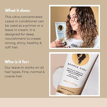 Bounce Curl كريم تمليس بونس كيرل برايمر لتصفيف الشعر توازن الرطوبة بلسم بدون شطف 6 أونصات 177 مل - Image 4