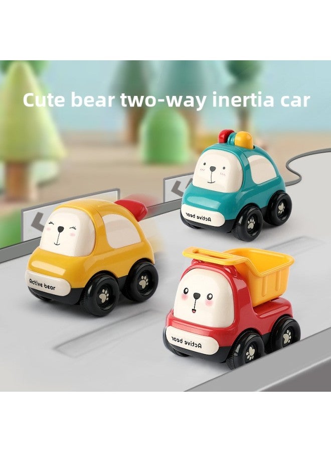 Hubao Children's Toy Car Inertia Car Boys And Girls 1-2-3 Years Old Engineering Car Cartoon Baby Baby Puzzle Model-Color:Inertia Dump Truck (3 Gift Box)  - Image 2