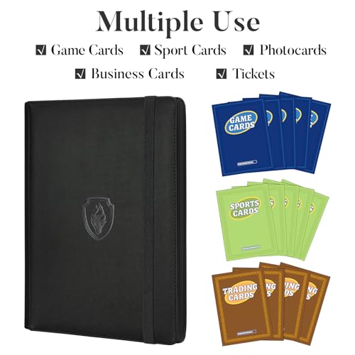 Fabmaker Trading Card Binder 9 Pocket, Fabmaker PU Cover Card Collection Binder for 360 Cards, Premium Card Book, Sturdy Card Holder Folders, Card Album for YuGiOh, MTG, TCG, Game Cards & Sports Cards, Red - Image 3