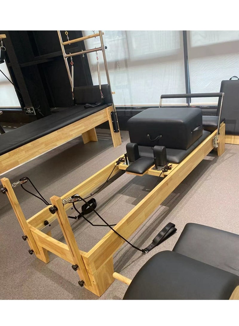 Pilates Reformer Pilates Multifunctional Yoga Bed Pilates Core Bed Fitness Equipment Pilates Training Bed Strength Adjustment Solid Wood - Image 3