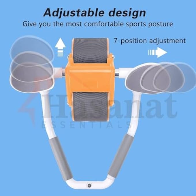 HASANAT ESSENTIALS Abdominal Roller Wheel Trainer – With Elbow Support, Core Exercise Equipment - Image 3