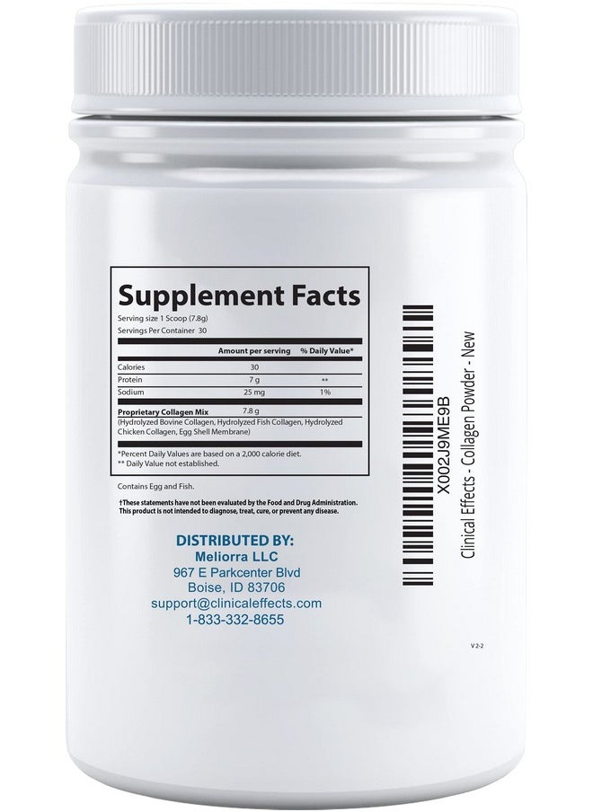 Clinical Effects Multicollagen Powder Collagen Dietary Supplement 8Oz 30 Servings 5 Types Of Qualitysourced Multicollagen To Support Joint Bone Skin And Nail Health Fast Absorption  - Image 3