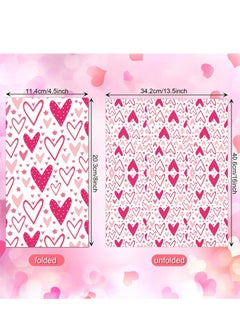 ThePartyPopper Pink Heart 20 Pcs Valentine's Day Paper Napkin 12.9x15.7 Inch  - Image 2