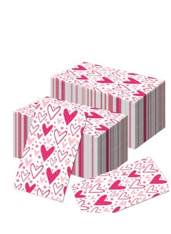ThePartyPopper Pink Heart 20 Pcs Valentine's Day Paper Napkin 12.9x15.7 Inch  - Image 3