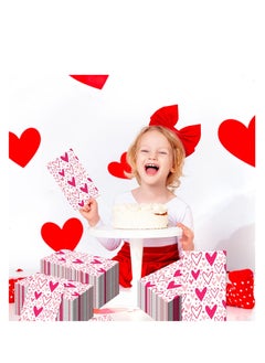 ThePartyPopper Pink Heart 20 Pcs Valentine's Day Paper Napkin 12.9x15.7 Inch  - Image 4