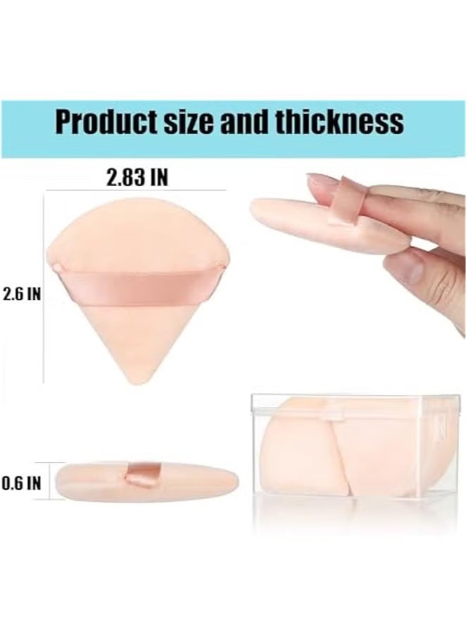 حكمة بيوتي إسفنجة وبودرة مكياج مثلثة للوجه، عبوتان، إسفنجة وبودرة مكياج مثلثة، اسفنجة مزج المكياج ومجموعة كريم الأساس (بيج) - Image 2