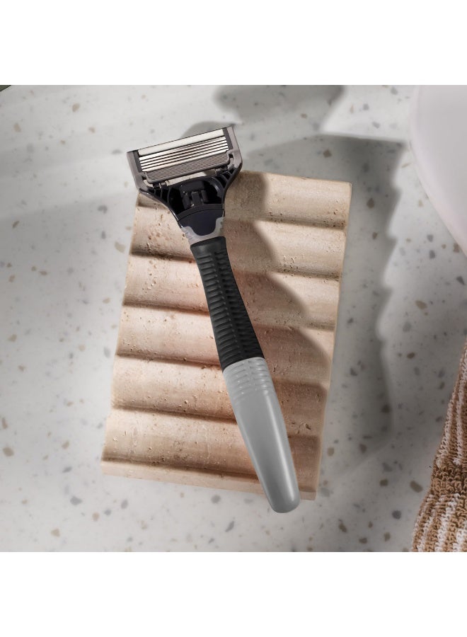 Harry's Shaving Kit for Men - Razor Handle and 3 Razor Blade Refill Cartridges - Charcoal - Image 3