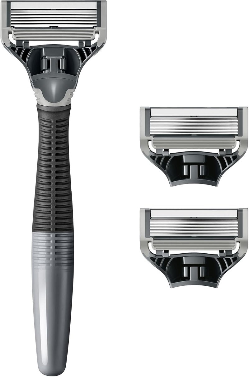 Harry's Shaving Kit for Men - Razor Handle and 3 Razor Blade Refill Cartridges - Charcoal - Image 2