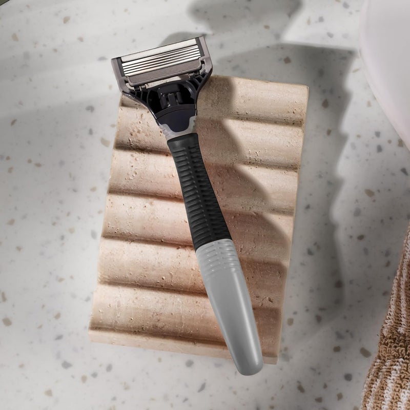 Harry's Shaving Kit for Men - Razor Handle and 3 Razor Blade Refill Cartridges - Charcoal - Image 3