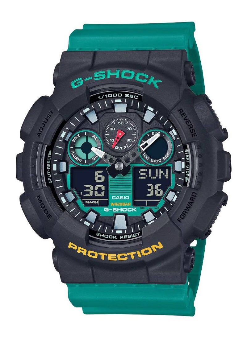 G-SHOCK - G-Shock Analog+Digital Resin Band Watch GA-100MT-1A3 - Image 1