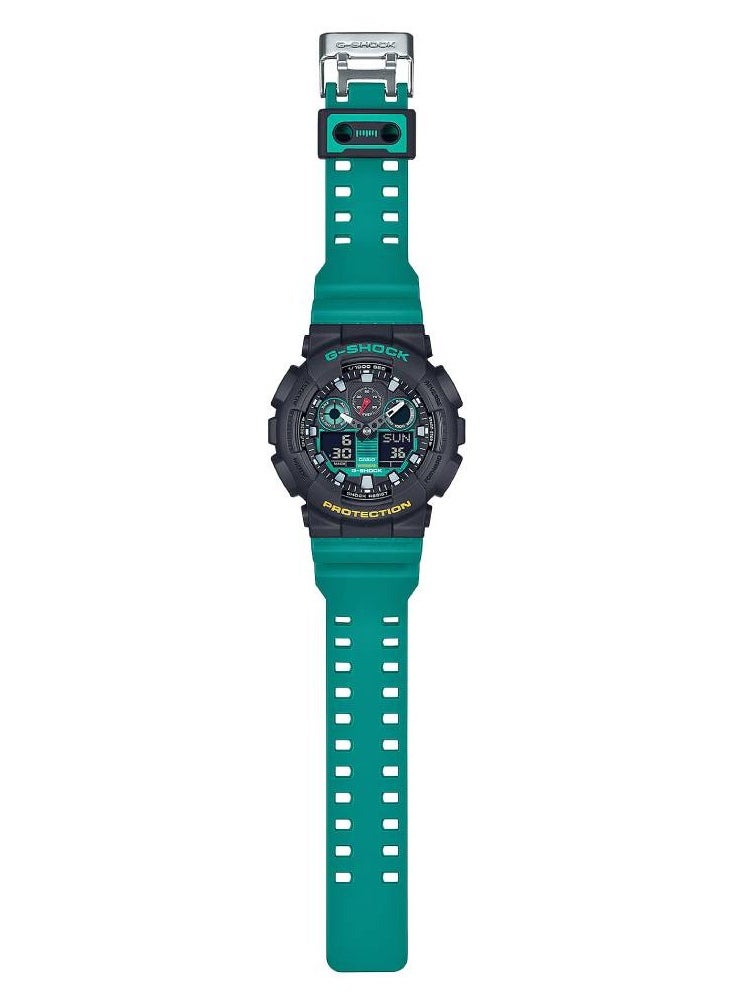 G-SHOCK - G-Shock Analog+Digital Resin Band Watch GA-100MT-1A3 - Image 1
