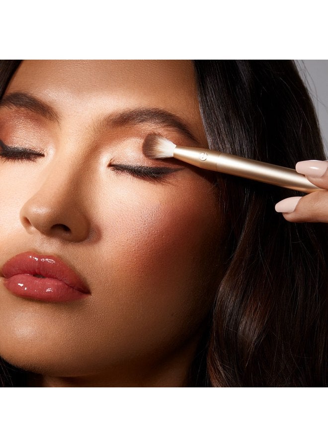 EcoTools Precious Metals Brightening Eye Kit, Precision Makeup Brushes For Eyeshadow, Brows, & Liner, Eco-friendly Makeup Brush Set, Sustainable Recycled Aluminum, Cruelty-Free, Chrome, 5 Piece Set - Image 5