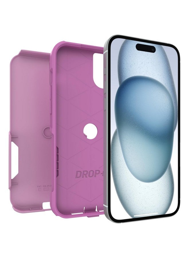 أوتربوكس جراب OtterBox Commuter Series لهاتف iPhone 15 Plus وiPhone 14 Plus - Run Wildflower (وردي)، نحيف ومتين، مناسب للجيب، مع حماية للمنافذ - Image 3