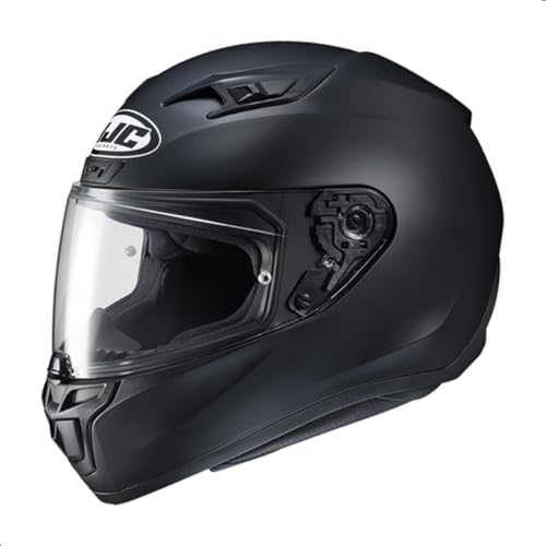 HJC i10 Solid Full Face Motorcycle Helmet with HJ31 Pinlock Shield DOT SNELL Approved Semi Flat Black Medium - Image 1