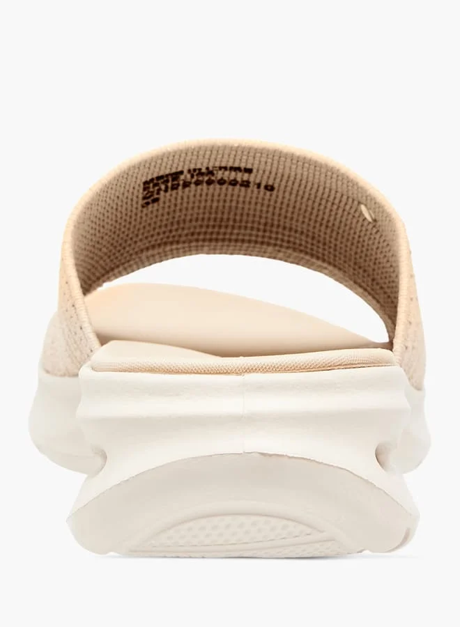 Le Confort Womens Textured Slide Sandals With Slip-On Closure