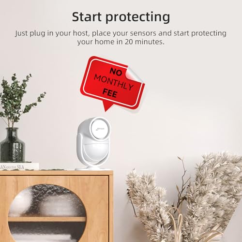 CPVAN Home Alarm System with PIR Motion Sensor, WiFi Wireless DIY Smart Door/Window Alarm for Home Security with Phone APP Alert 9 Pieces-Kit (Indoor PIR Alarm Host, 6 Door Sensors, 2 Remotes) - Image 4