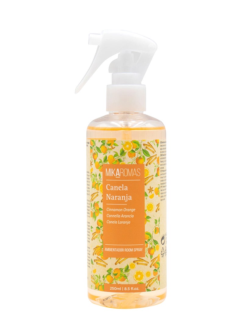 Mikaromas Room Spray - Cinnamon & Orange, 250ml | Long-Lasting Home & Office Air Freshener | Warm, Spicy & Citrus Aroma for Cozy, Inviting & Energizing Ambience - Image 2