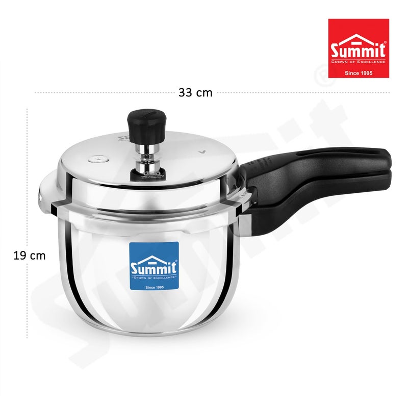 Summit Outerlid 3L Triply Induction Elite Stainless Steel Preesure Cooker - Image 3