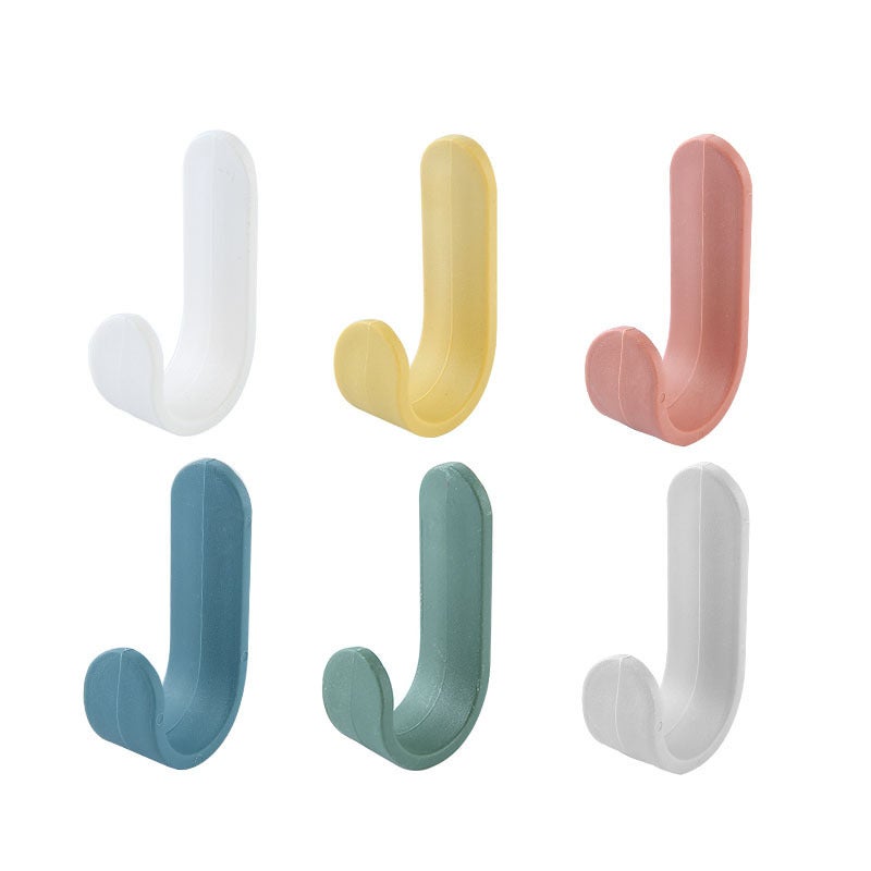 Simple hook mini strong hook seamless hook household punch-free coat hook Internet celebrity Small size plastic sticky hook Blue 2000/bag - Image 5