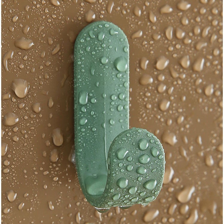 Simple hook mini strong hook seamless hook household punch-free coat hook Internet celebrity Small size plastic sticky hook Blue 2000/bag - Image 3