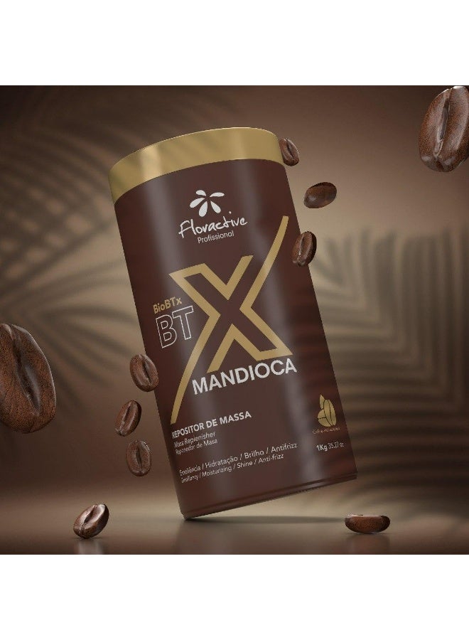 Floractive Bio Btx Mandioca Anti Frizz Hair Treatment Mask Replenish Lost Capillary Mass and Restore Hair’s Natural Balance 1kg - Image 1