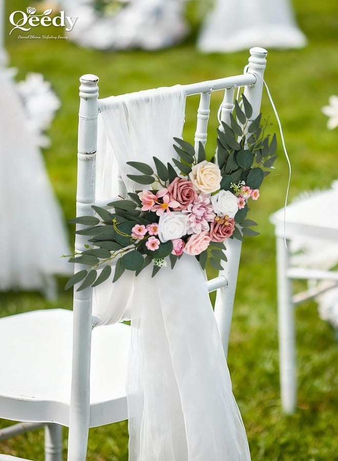 Qeedy Wedding Arch Flowers Set of 2, Artificial Flowers for Decoration for Wedding Ceremony Backdrop, Wedding Floral Arrangement for Arch, Wedding Welcome Signs, Reception Decor (Dusty Rose) - Image 5