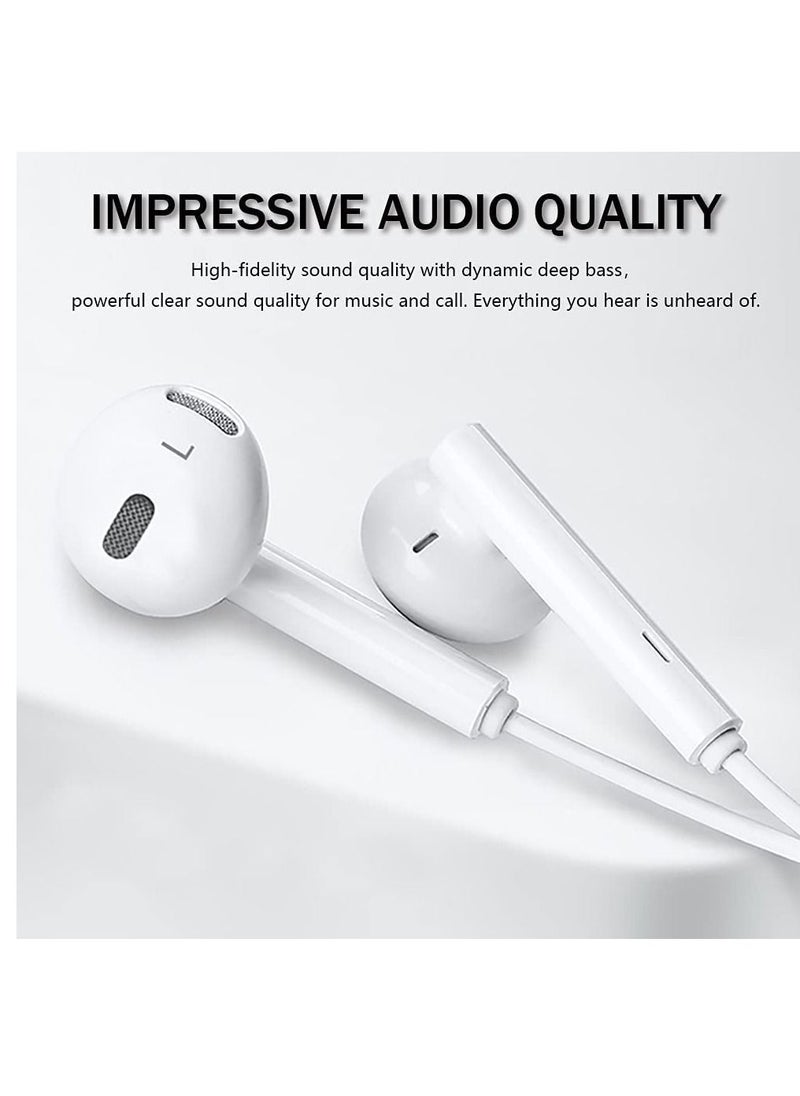 LEDIN - Earbuds Headphones Wired Earphones with Microphone and Volume Control,Compatible with iPhone 13,12,11 /Pro Max/Xs Max,XR,X,7,8 Plus - Image 1