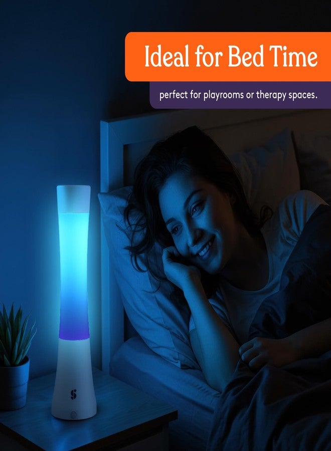 Special Supplies Sensory Light Lava Lamp for Kids and Adults - Color Changing LED Desk Lamp with Remote - Calming Night Light for Sensory Room, Bedroom, Therapy, Relaxation, Décor- White - Image 4
