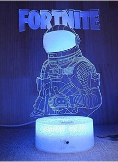 3D Visual Lamp  Cool Fortress Fortnite USB Multicolor Night Light with Remote Control Home Atmosphere Decorative