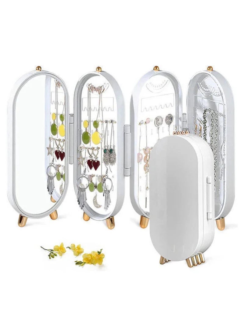 Foldable Jewelry Storage Box Earrings Display Stand Bracelet Necklace Organizer - Image 3