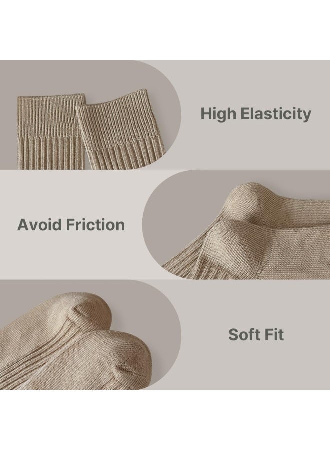 SANMUGEED Ribbed Socks Women Cozy Socks – 5 Pair Cute Womens Crew Socks - Image 4