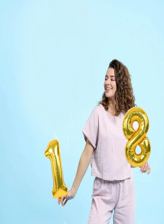 TONIFUL Number Balloons 16 Inch Gold 0-9 Number Mylar Foil Balloons 10 Pcs Gold Custom Digital Balloons for Birthday Party Engagement Graduations Anniversary Baby Shower Decorations Party Supplies - Image 4