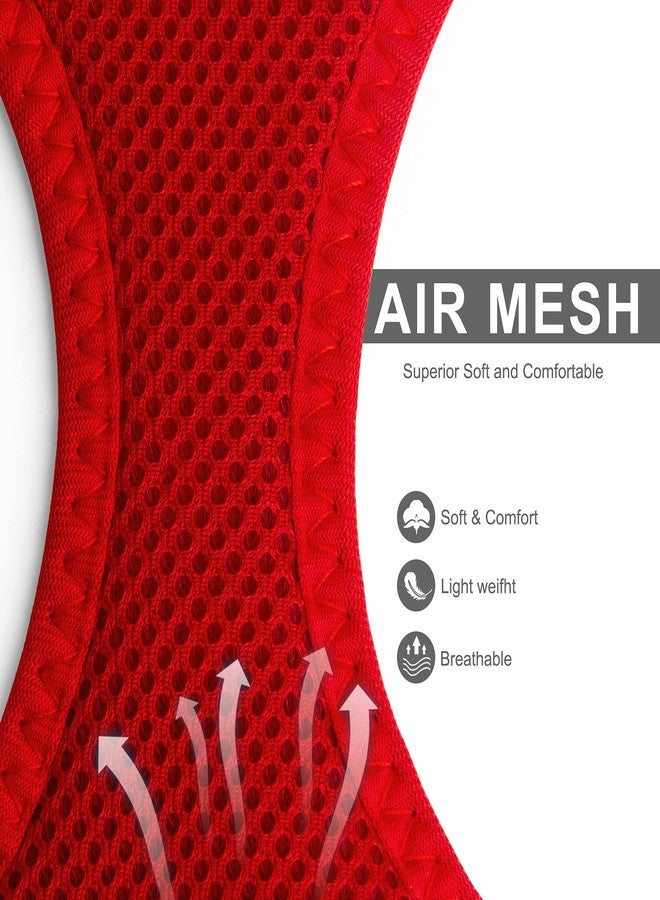 Fida Comfy Dog Harness with Leash, Soft Puppy Vest Escape Proof, Breathable Lightweight Soft Mesh, Adjustable Reflective Step-in Harness for Cat & Extra-Small Pet (XS, Red) - Image 3