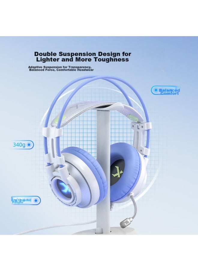 Xiberia K9pro 7.1 Sound Gaming Headset, E-sports Over-ear Wired Laptop Noise-cancelling Headphones With Microphone, Online Class Music Pubg Wired Control Usb Flagship Version Mengzhenyan - Image 3