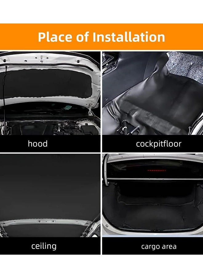 Car Heat Sound Deadening Insulation Mat, Automobile Sound Deadening & Heat Insulation Material for Auto Hood Engine Roof Door and Trunk,500 x 2000 mm, Kraft Paper Finish - Image 3