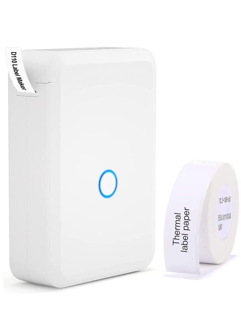 SOLARAE Label Maker Machine D110, Mini Label Maker Machine with Tape, Portable Bluetooth Printer for Labeling, Home, Office, Organization, Multiple Templates Available for Phone, Handheld Labeler - Image 1