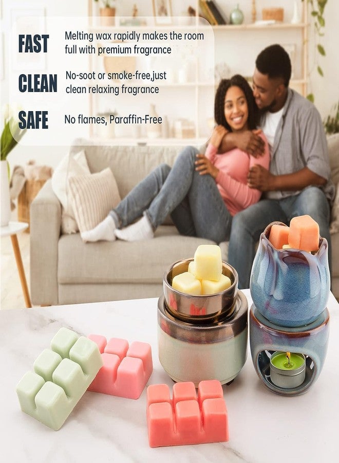 يو سي سي مكعبات شمع معطرة طبيعية نباتية من يو سي سي، معطرة برائحة الصويا الفاخرة تدوم طويلاً، مكعبات شمع معطرة، مكعبات شمع ملونة - عبوة من 4 قطع - Image 2