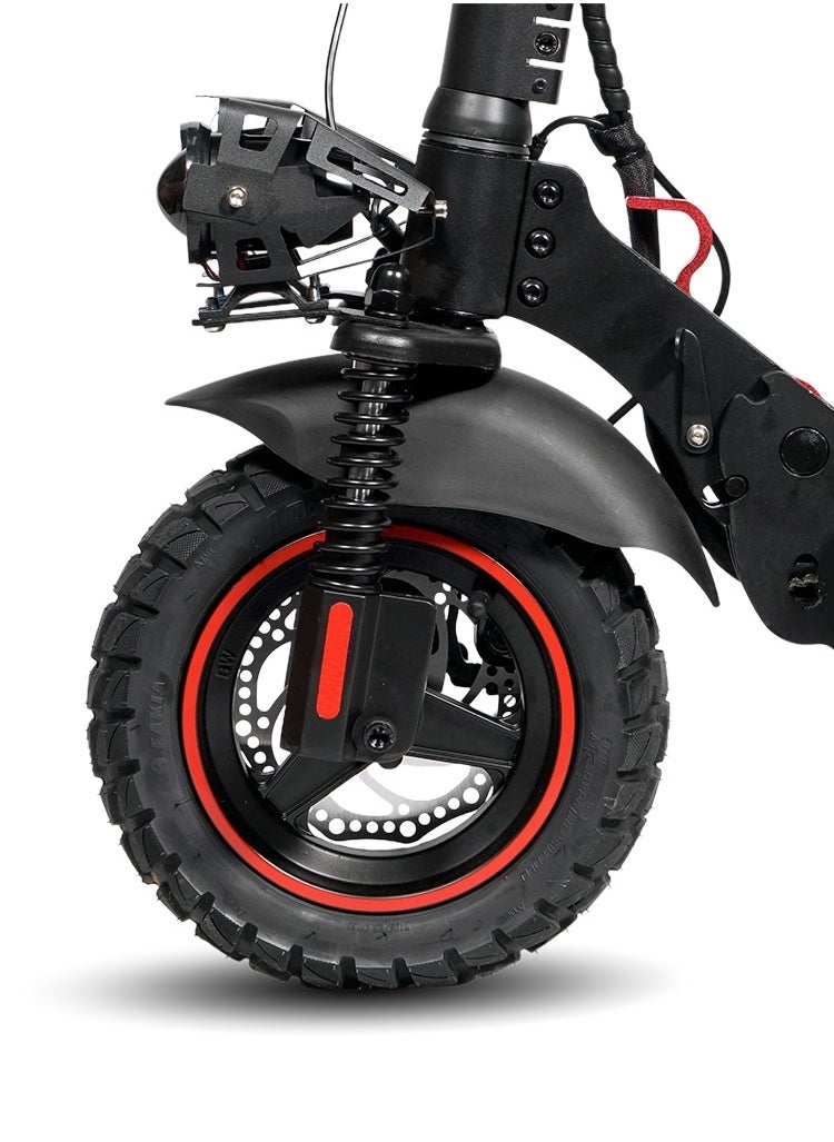 Crony - T4 Fast Speed E-Scooter 2000W Motor 48v/13ah,10"Off-Road Tires,Dual Suspension/Hydraulic Disc Brakes E-Bike, Triple Led Headlamps,  App-Connected Smart Lock,All-Terrain, Easy Foldable, Portable Commuter Electric Scooter For Adults & Kids, 25kg Aluminum Frame 120kg Load Skateboard, Urban Mobility tool，No Seat - Image 1