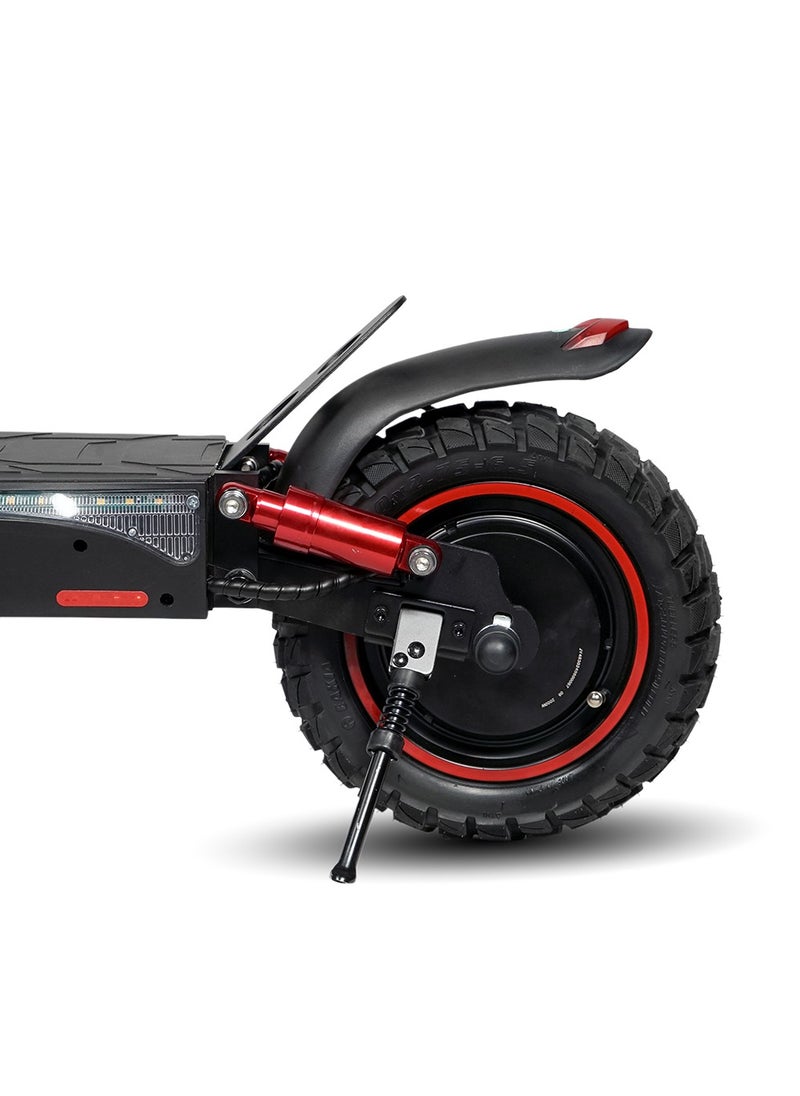 Crony - T4 Fast Speed E-Scooter 2000W Motor 48v/13ah,10"Off-Road Tires,Dual Suspension/Hydraulic Disc Brakes E-Bike, Triple Led Headlamps,  App-Connected Smart Lock,All-Terrain, Easy Foldable, Portable Commuter Electric Scooter For Adults & Kids, 25kg Aluminum Frame 120kg Load Skateboard, Urban Mobility tool，No Seat - Image 1