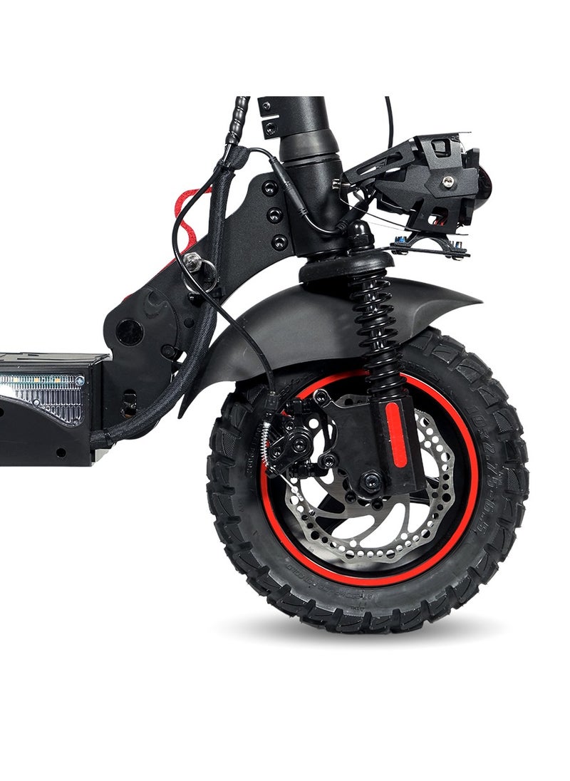 Crony - T4 Fast Speed E-Scooter 2000W Motor 48v/13ah,10"Off-Road Tires,Dual Suspension/Hydraulic Disc Brakes E-Bike, Triple Led Headlamps,  App-Connected Smart Lock,All-Terrain, Easy Foldable, Portable Commuter Electric Scooter For Adults & Kids, 25kg Aluminum Frame 120kg Load Skateboard, Urban Mobility tool，No Seat - Image 1