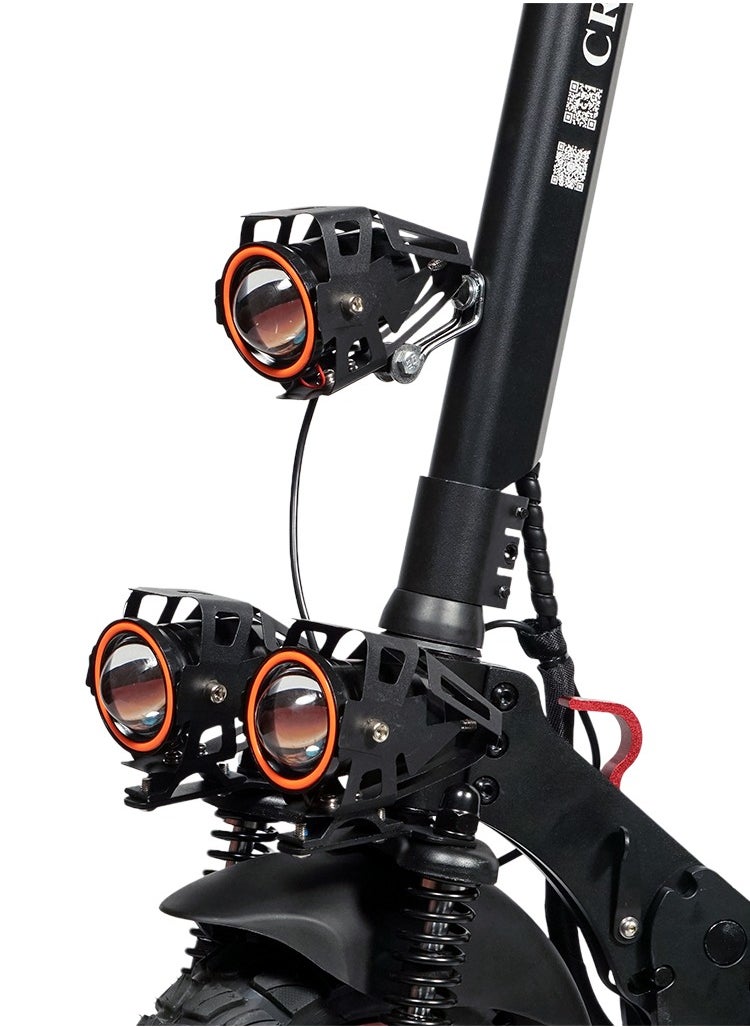 Crony - T4 Fast Speed E-Scooter 2000W Motor 48v/13ah,10"Off-Road Tires,Dual Suspension/Hydraulic Disc Brakes E-Bike, Triple Led Headlamps,  App-Connected Smart Lock,All-Terrain, Easy Foldable, Portable Commuter Electric Scooter For Adults & Kids, 25kg Aluminum Frame 120kg Load Skateboard, Urban Mobility tool，No Seat - Image 1