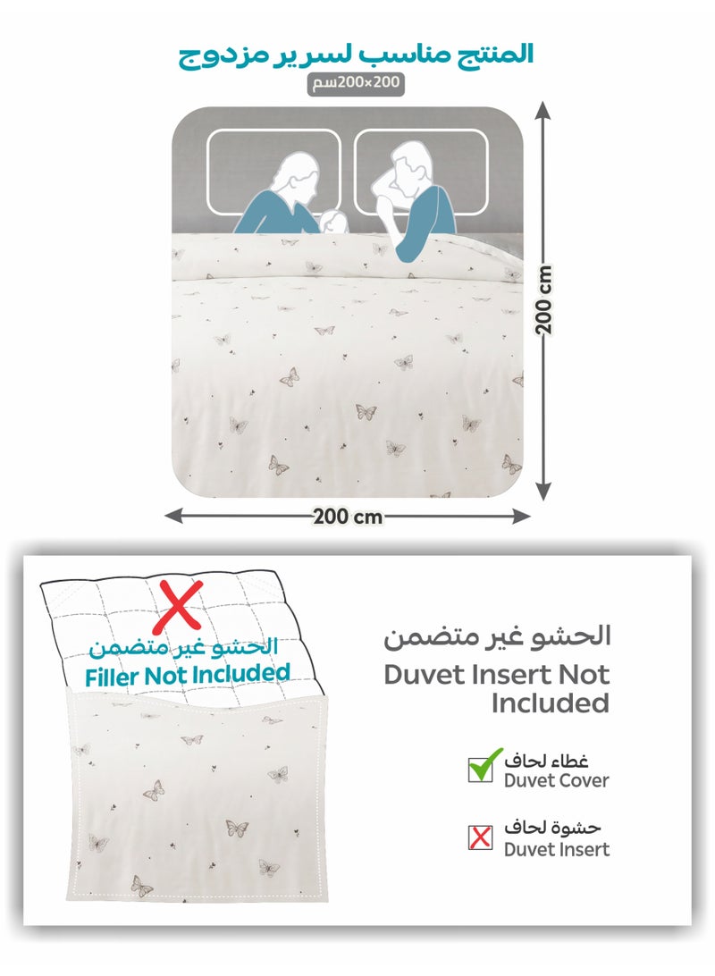 Donetella Printed Duvet Set, King Size Fits 200x200 cm - 6-Pcs Bed Set, Brushed Microfiber Fabric - 1 Duvet Cover, 1 Fitted Sheet, 2 Pillow Shams, 2 Pillowcases (Filler Not Included) - Image 3