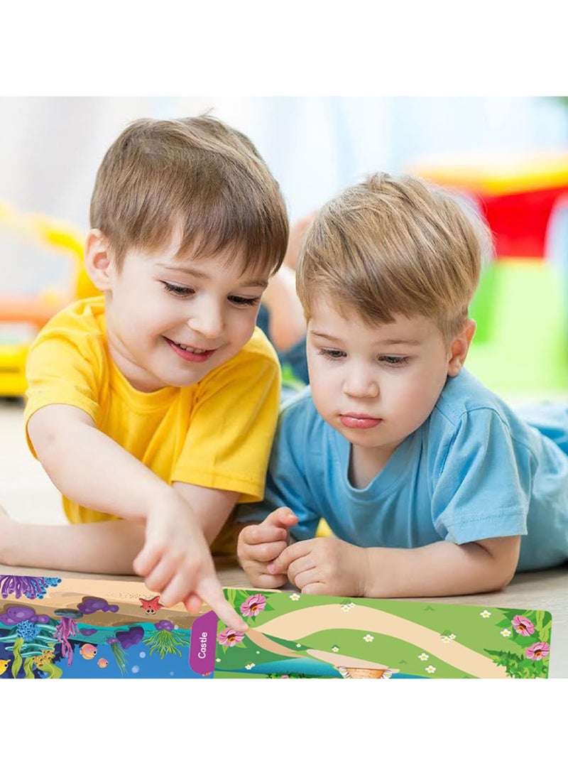 SYOSI Reusable Sticker Book, Sticker Books for Toddlers 1-3, Four Sets of Jelly Stickers for Kids Sixteen Scenes-Dinosaur, Animal, Ocean, Princess - Image 4