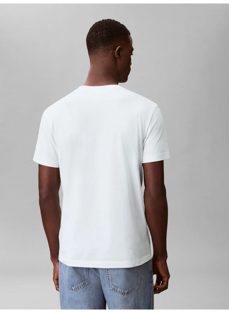 Calvin Klein Jeans Bright White Shadow Logo T-Shirt for Men | Best Price UAE
