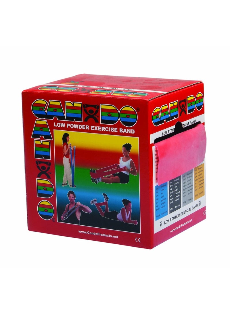 Cando Cando W58512 Low Powder Exercise Band, 50 yd Length, Red, Light - Image 2