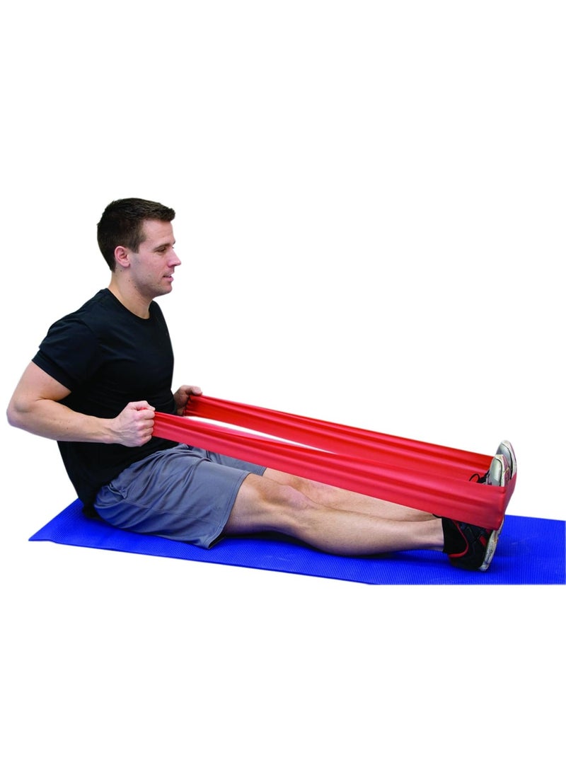 Cando Cando W58512 Low Powder Exercise Band, 50 yd Length, Red, Light - Image 4